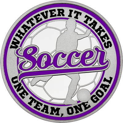 Purple "Soccer" with Purple Outer Circular Borders